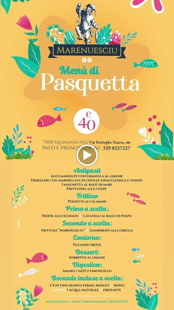 Menu_MARENUESCIU CUCINA TIPICA MARINARA_Campi Salentina_image_1