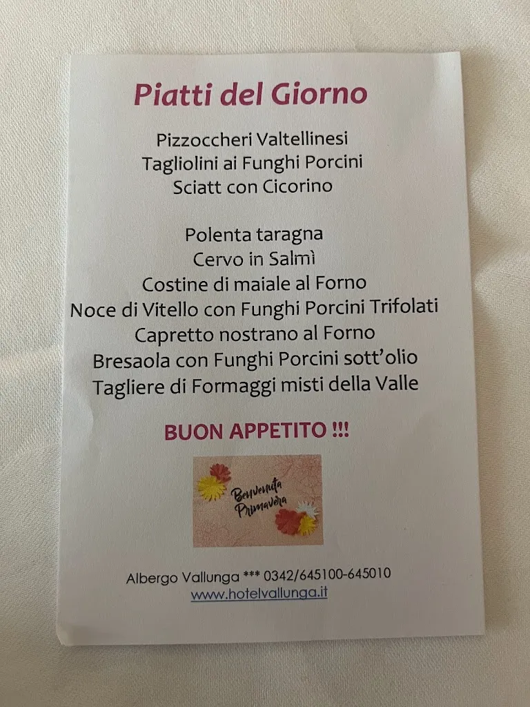 Menu_Albergo Ristorante VALLUNGA - NEGOZIO ALIMENTARI E PRODOTTI TIPICI_Tartano_image_1