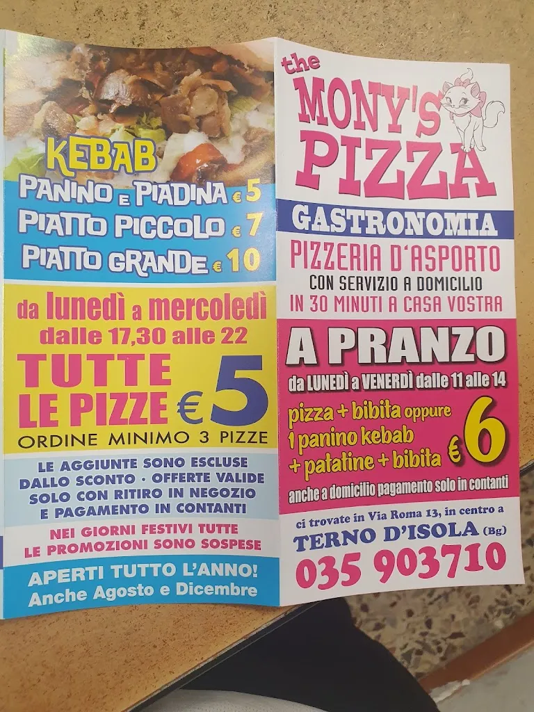 Menu_Mony's Pizza Di El Sayed Mohamed_Terno d'Isola_image_4