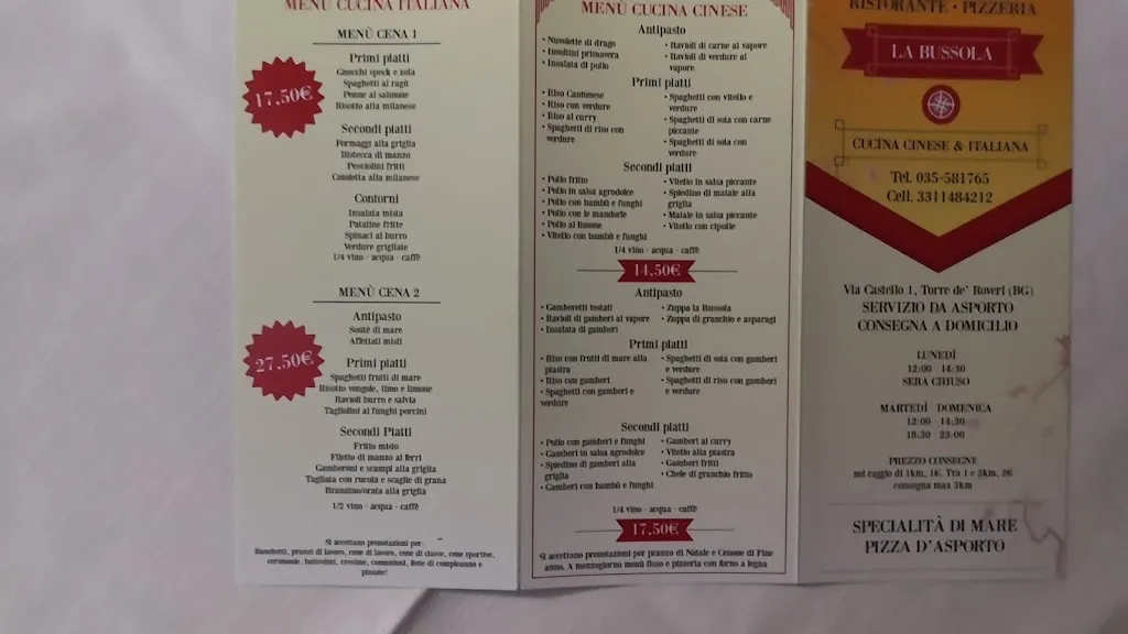 Menü_Ristorante La Bussola_Torre de' Roveri_Bild_3