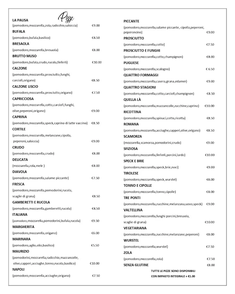 Menu_Pizzeria La Pausa_Torre di Santa Maria_image_2