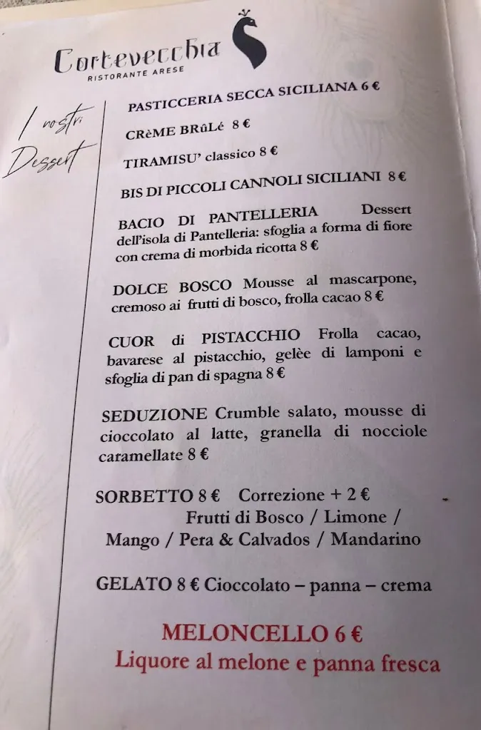 Menü_Ristorante Cortevecchia Arese_Torre d'Arese_Bild_3