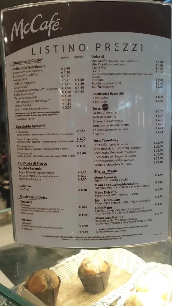 Menu_McDonald's Arese Mall_Torre d'Arese_image_1