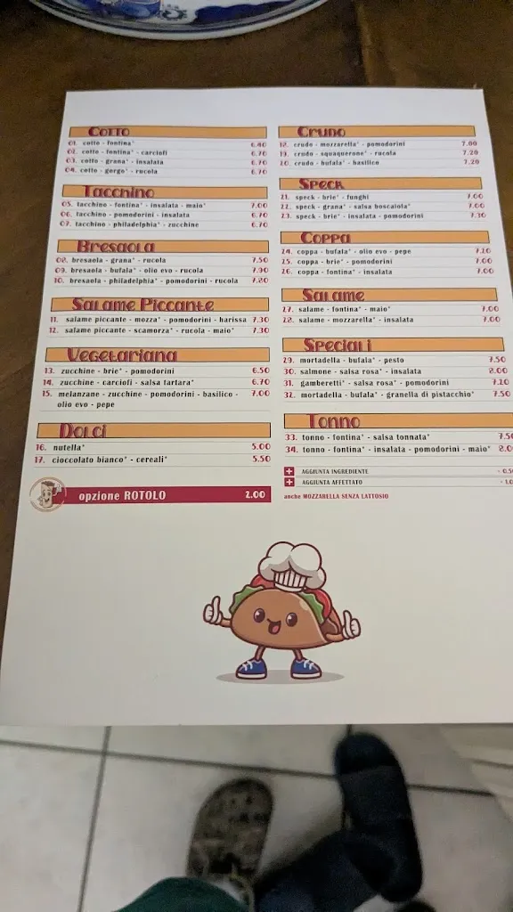 La Piada restaurant in Travagliato