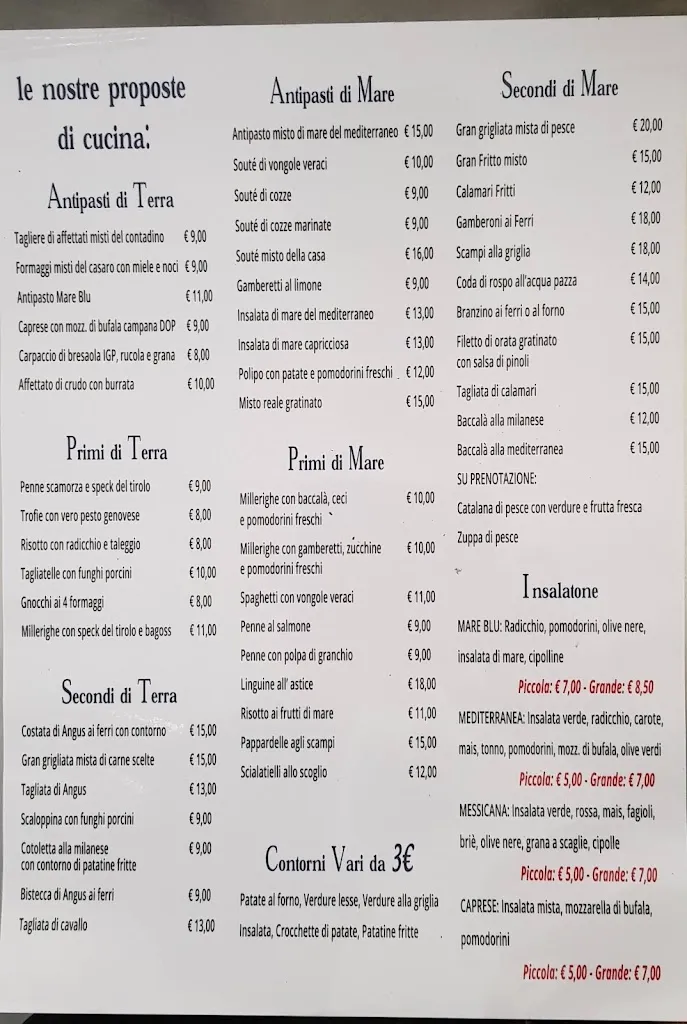 Menü_Pizzeria Ristorante Mare Blu_Travagliato_Bild_1