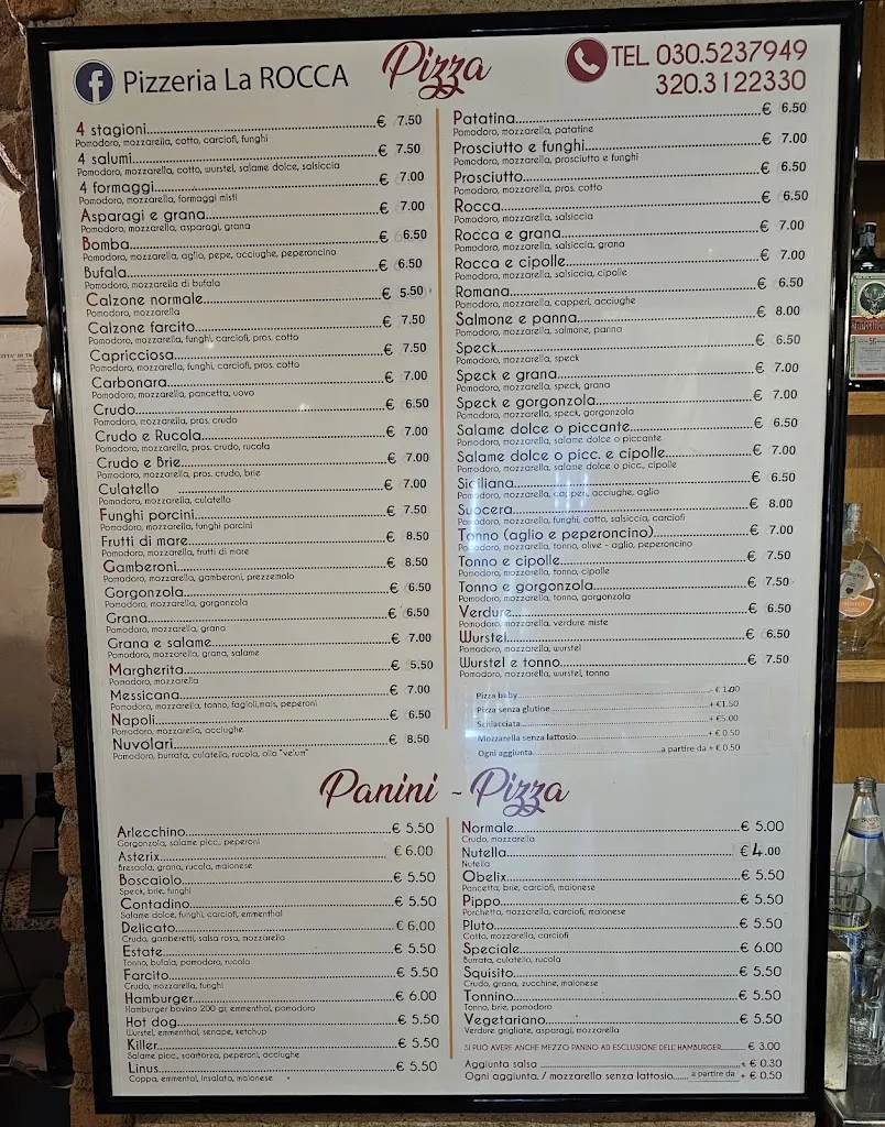 Menu_Pizzeria Paninoteca La Rocca_Travagliato_image_1
