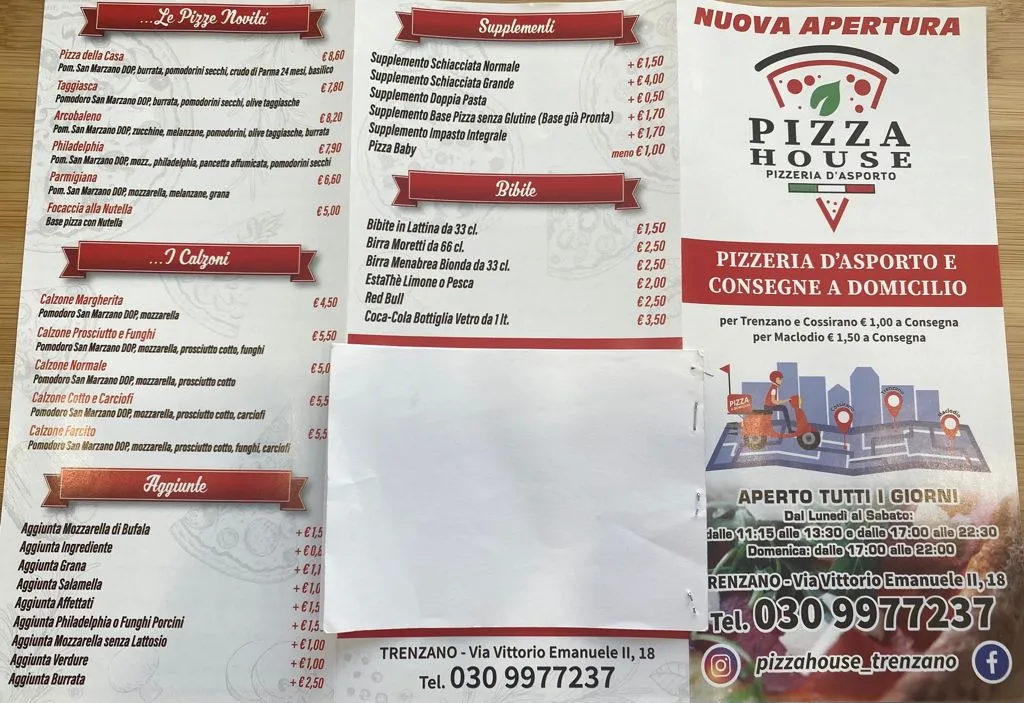 Menu_Pizza House Trenzano_Trenzano_image_2