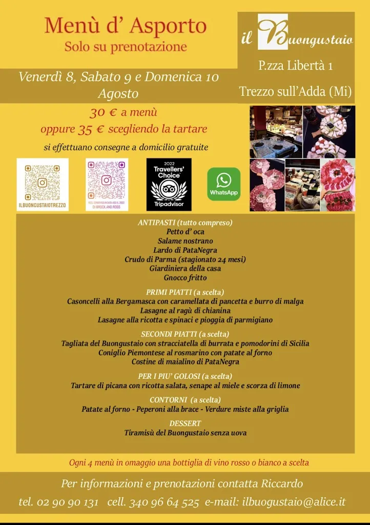 Menu_Il Buongustaio “Macelleria con Ristorante “_Trezzo sull'Adda_image_1