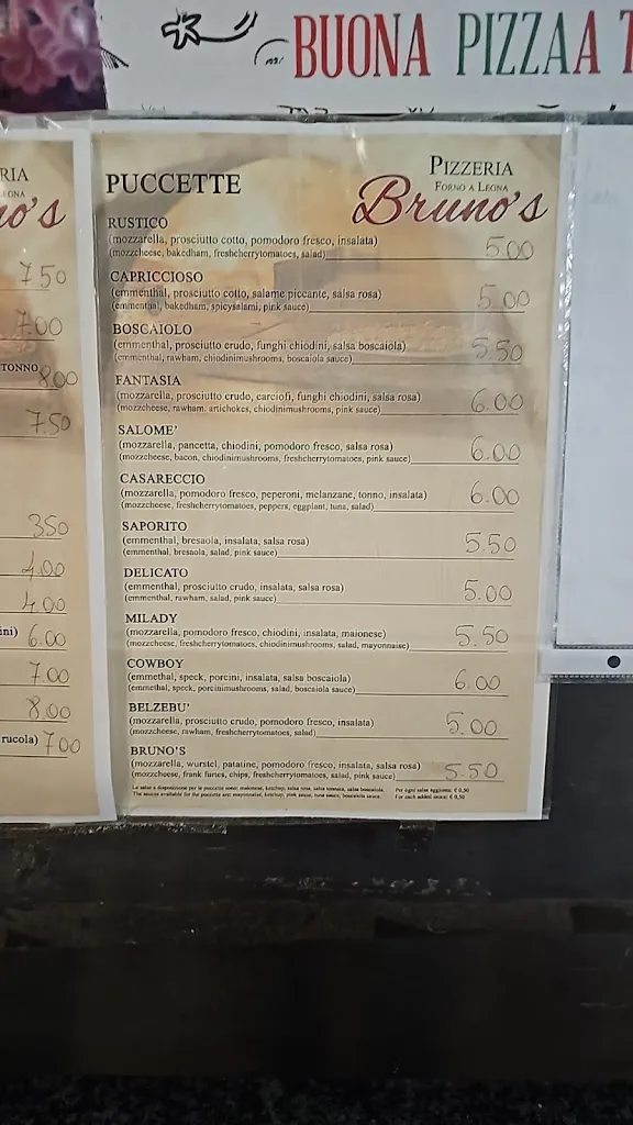 Menu_Bruno's pizzeria_Carpignano Salentino_image_1