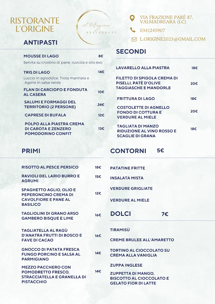 Menu_Ristorante Bellavista L'Origine Restaurant_Valmadrera-Caserta_image_1