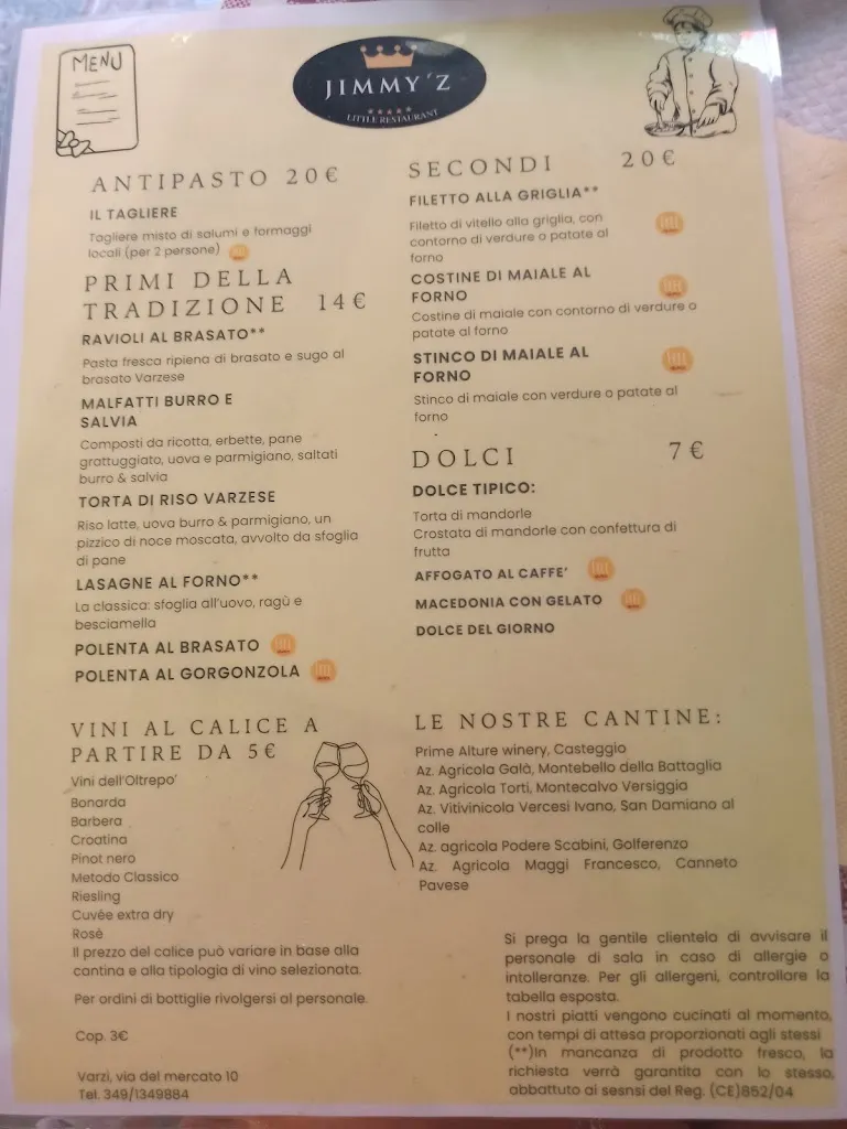Menu_Jimmy'z Bar & Food_Varzi_image_1
