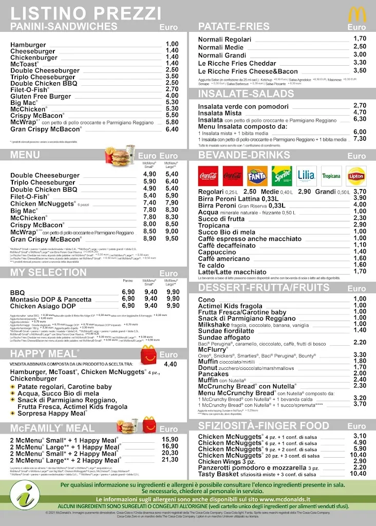 Menu_McDonald's_Verano Brianza_image_1