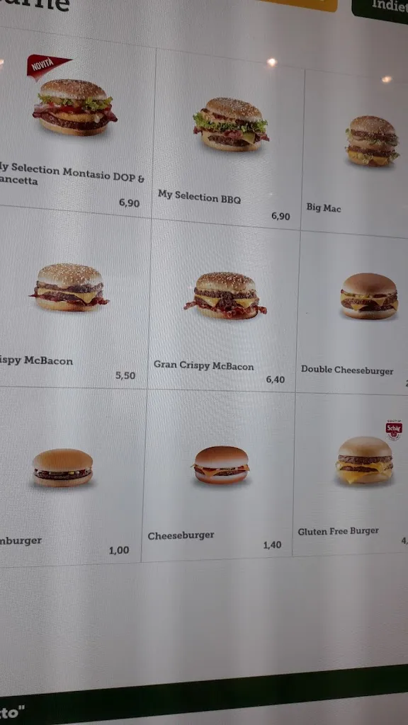 Menu_McDonald's_Verano Brianza_image_4