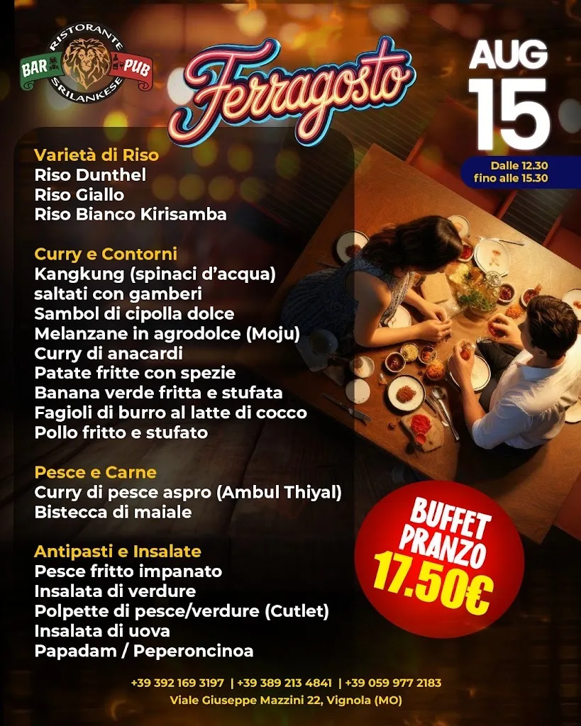 Menu_Silva Ristorante Sri lankese_Vignola_image_1