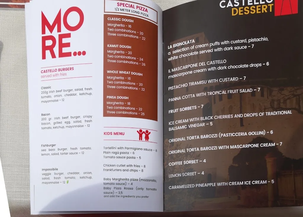 Menu_Castello - Cucina & Pizza_Vignola_image_2