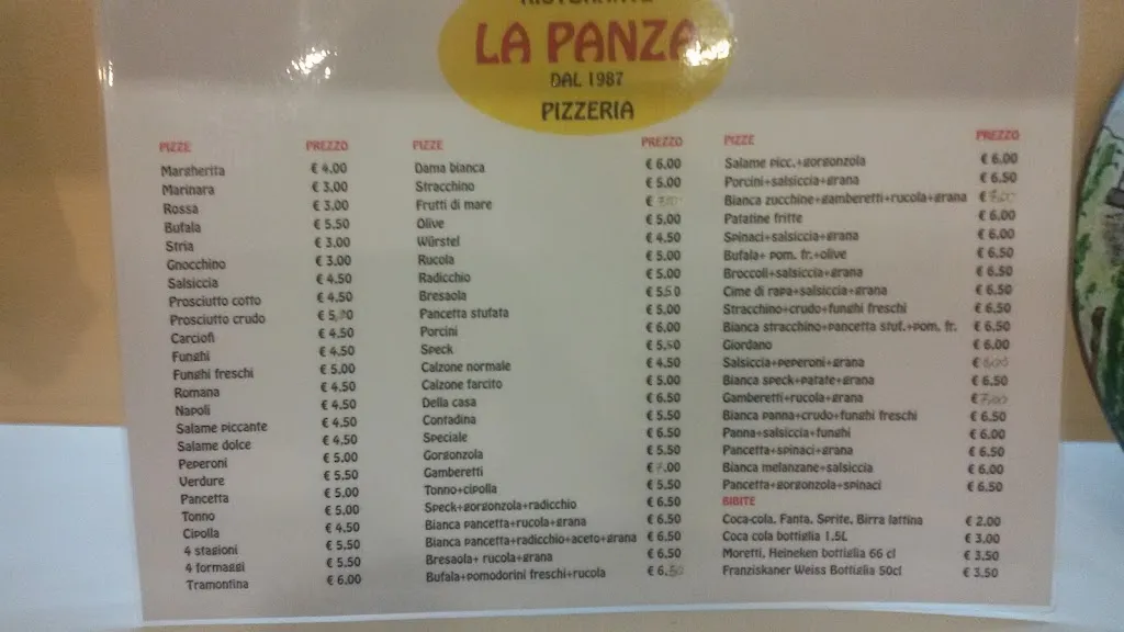 Menu_Ristorante Pizzeria La Panza_Vignola_image_2