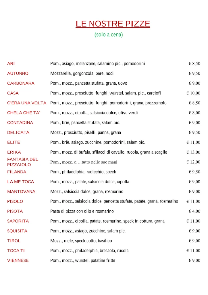 Menu_Pizzeria Trattoria C'era una Volta_Volta Mantovana_immagine_1