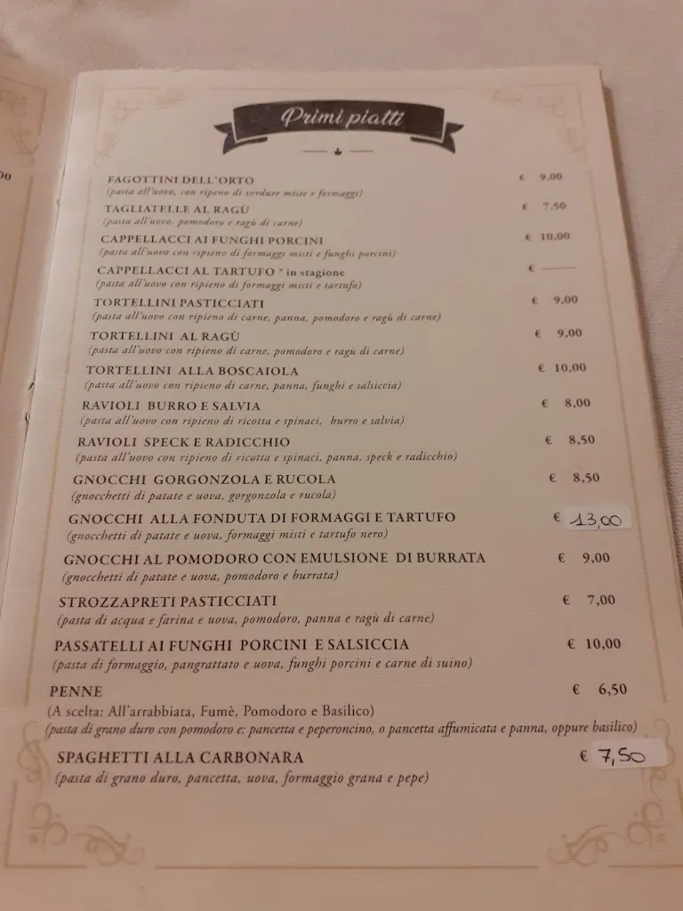 Menu_Ristorante Pizzeria Trattoria 