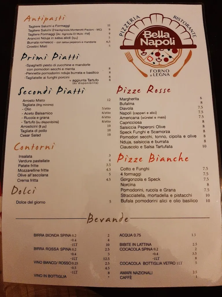 Menu_Bella Napoli Ristorante Pizzeria Affittacamere_Amandola_image_1