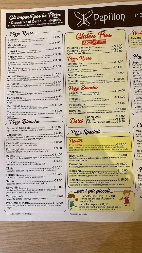 Menu_Pizzeria Ristorante Le Papillon Di Isabella Cataldi_Altidona_image_1