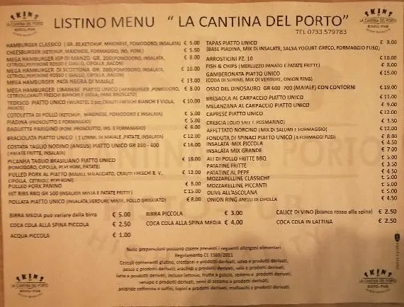 Menu_La Cantina del Porto - Pub Ristorante_Appignano_image_1