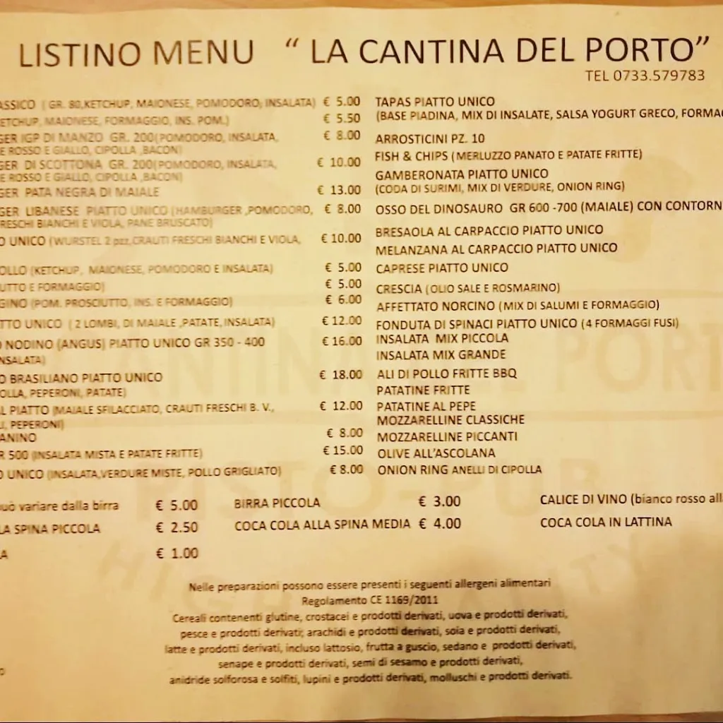 Menu_La Cantina del Porto - Pub Ristorante_Appignano_image_4