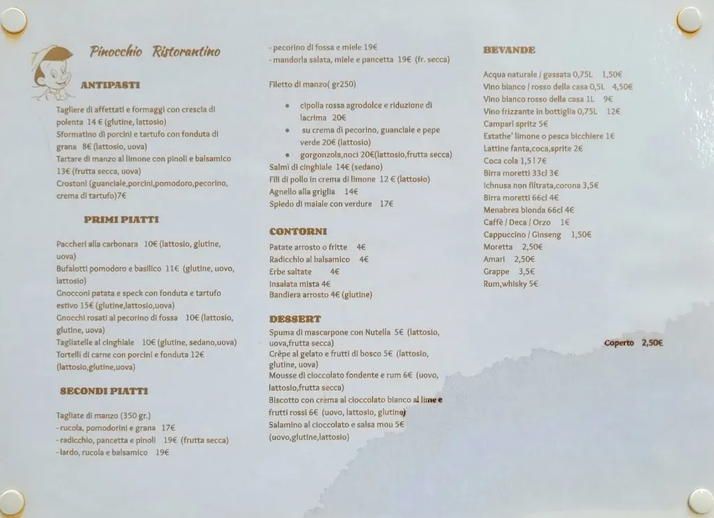 Menu_Ristorante Pinocchio Da Romina_Arcevia_immagine_1