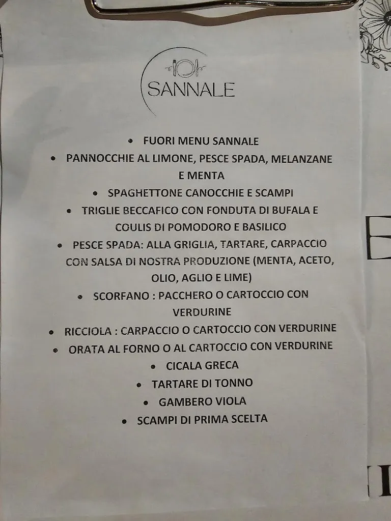 Menu_Sannale - Ristorante Pizzeria_Carovigno_immagine_2