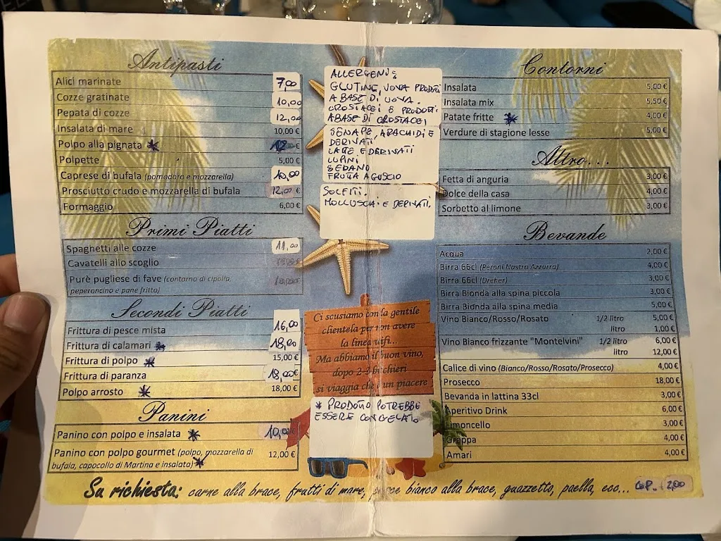 Menu_Puerto Escondido Ristorante - Chiringuito_Carovigno_image_1