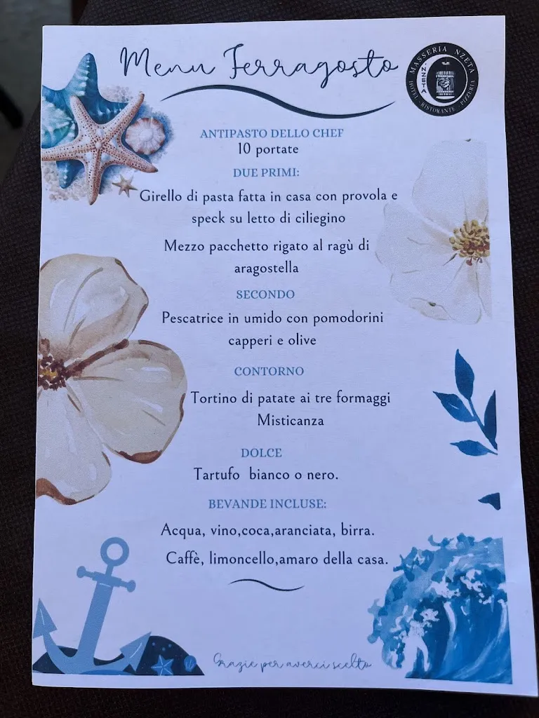 Menu_Masseria 'Nzeta Ristorante B&B_Carovigno_image_4