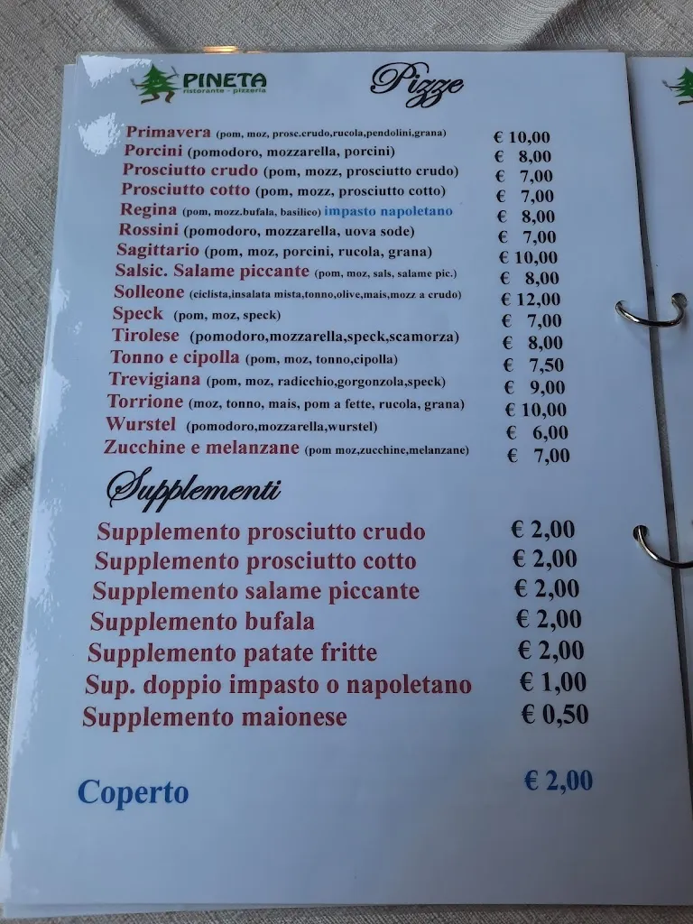 Menü_Ristorante Pizzeria Pineta Di Bianconi Giuliano_Cagli_Bild_3