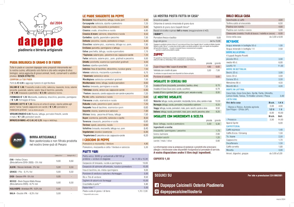 Menu_Da Peppe Calcinelli_Calcinelli_image_1