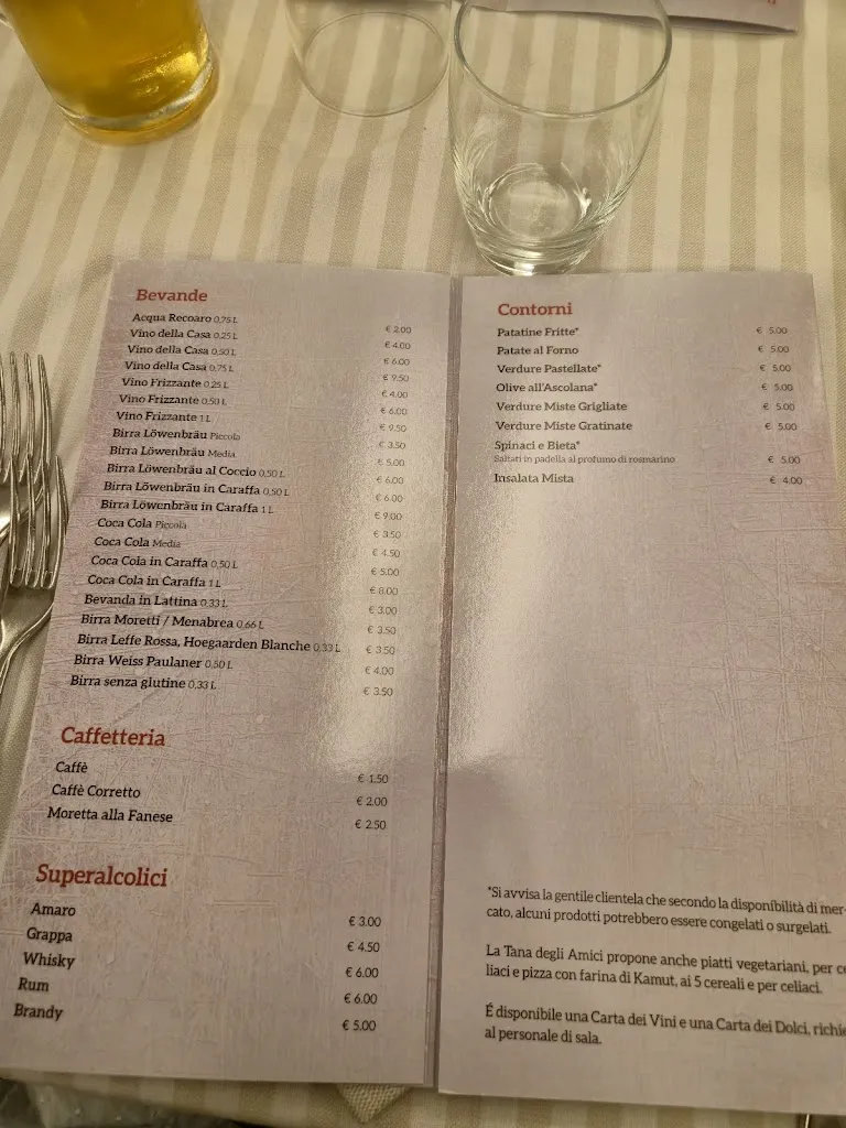 Menu_Ristorante - Pizzeria La Tana degli Amici_Calcinelli_immagine_4