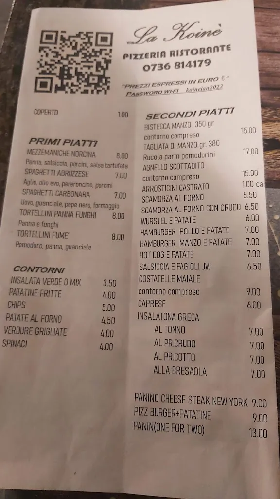 Menu_Pizzeria Ristorante La Koinè_Castorano_image_3