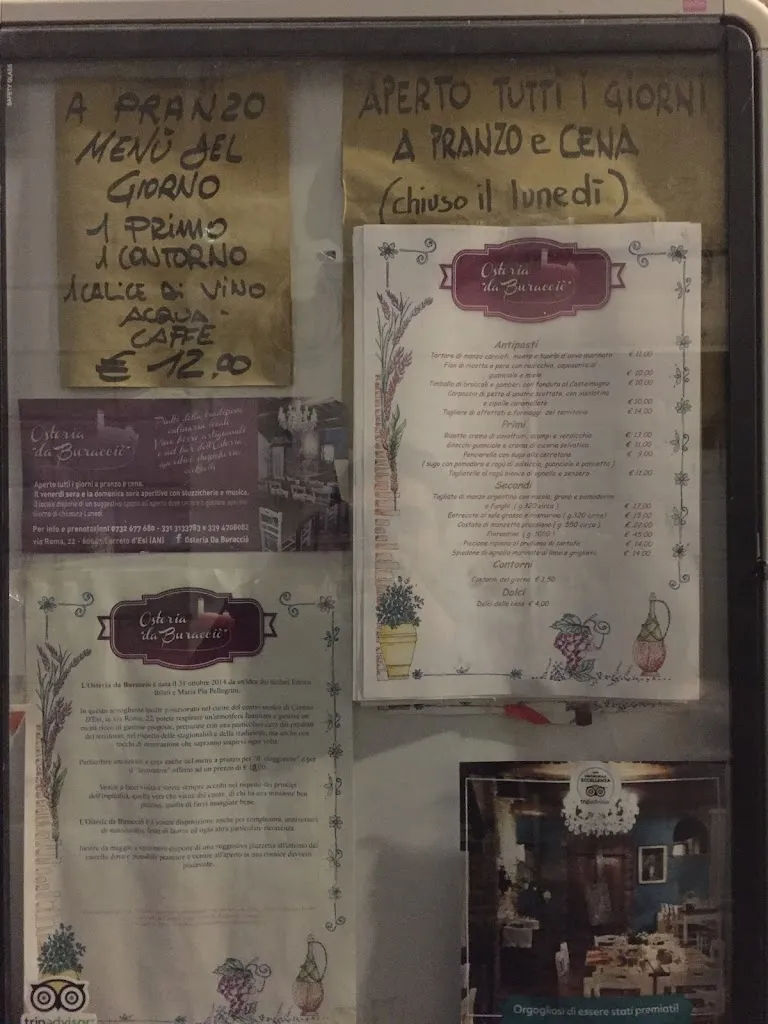 Menü_Osteria da Buraccio'_Cerreto d'Esi_Bild_3