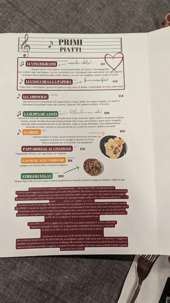 Menu_Osteria La Fisarmonica - Trattoria Tipica Marchigiana_Castelfidardo_image_4