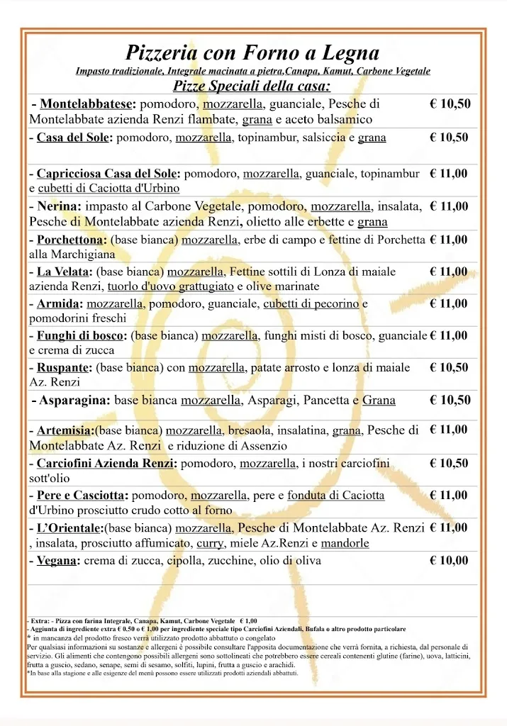Menu_Casa del Sole Agriturismo Pizzeria Ristorante_Colbordolo_image_1