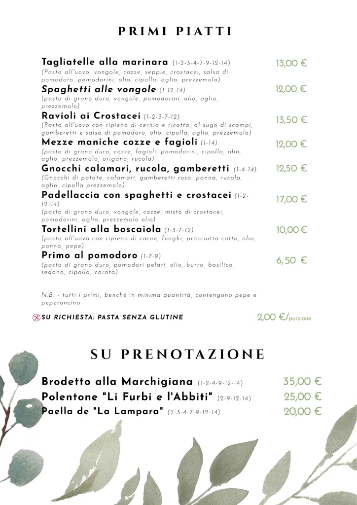 Menu_La Lampara Civitanova - Ristorante e Casa Vacanze_Civitanova Alta_image_3