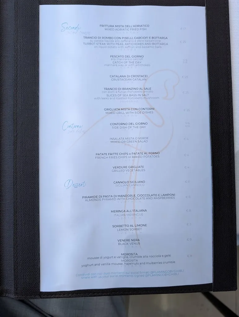 Menu_Flamingo Lounge bar, beach & restaurant_Civitanova Alta_image_2