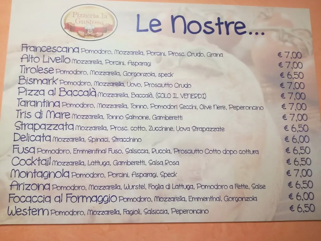 Menu_Pizzeria la gustosa_Colli del Tronto_image_2
