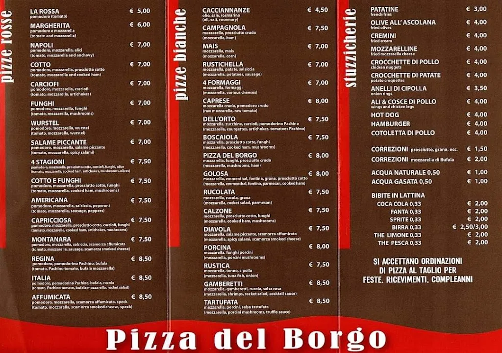 Menu_Pizzeria Del Borgo di Albertini Romina_Cossignano_image_2