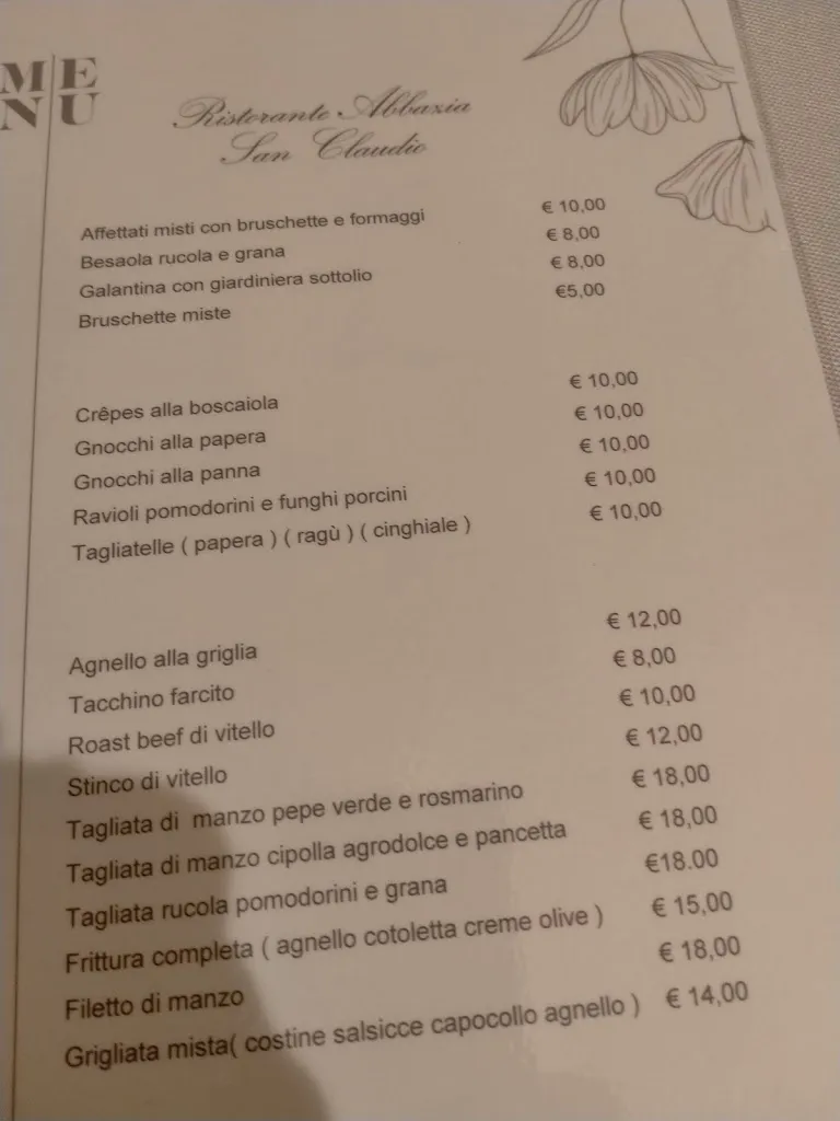 Menu_Ristorante Abbazia San Claudio_Corridonia_image_4