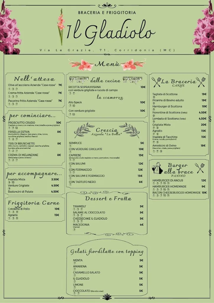 Menu_Ristorante Il Gladiolo_Corridonia_image_1