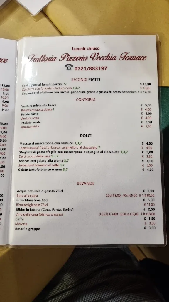 Menu_Trattoria Pizzeria Vecchia Fornace_Cuccurano_image_2