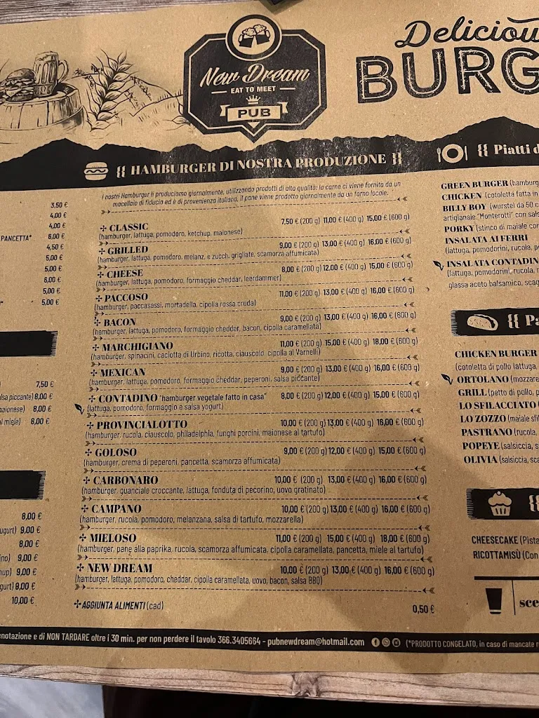 Menu_New Dream Pub Birreria_Falerone_immagine_1