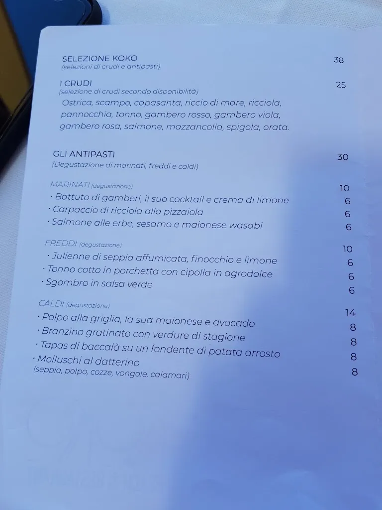 Menu_koko beach & restaurant_Cupra Marittima_immagine_4