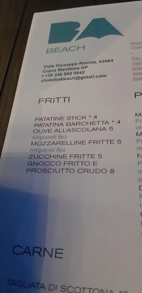 Menu_Chalet Ba Beach_Cupra Marittima_image_4
