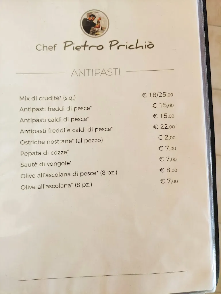 Menu_Ristorante sul mare Chef Pietro Prichió _Cupra Marittima_immagine_2