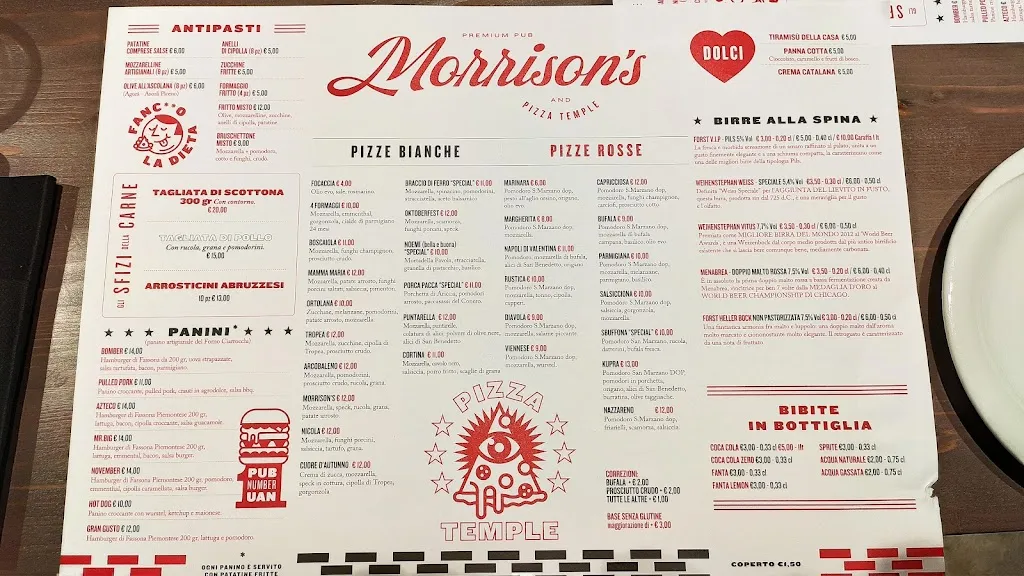 Menu_Morrison's Premium Pub_Cupra Marittima_image_1
