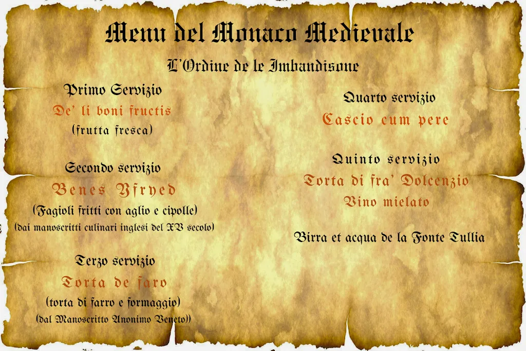 Menu_La Selva Festeggiante - Home Restaurant - Cucina Medievale_Cupra Marittima_immagine_2